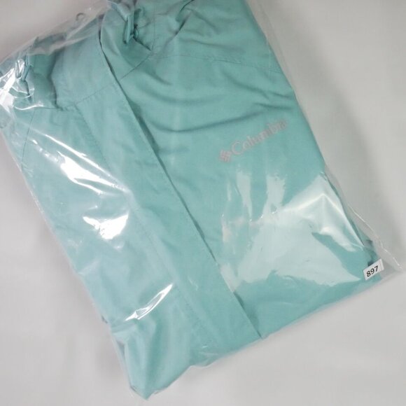 Columbia Jacket Women Size M Teal Hooded Omni Shield Full Zip Weather Proof READ - Picture 15 of 15